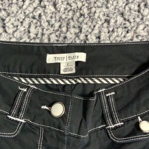 White House Black Market Black Capri Wide‎ leg size 2
